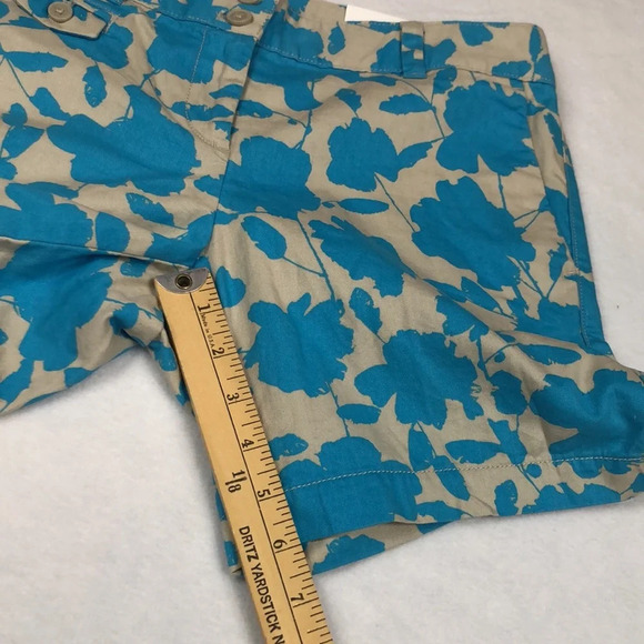 LOFT Shorts Women’s Size 0 Original Blue & Khaki Floral Print New With Tags - Picture 12 of 14